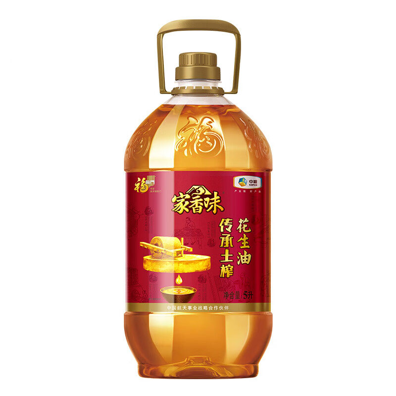 中粮福临门土榨花生油5L