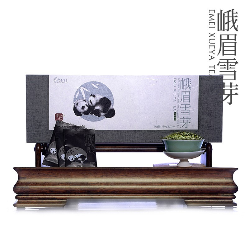 峨眉雪芽雨凇茶叶礼盒装120g