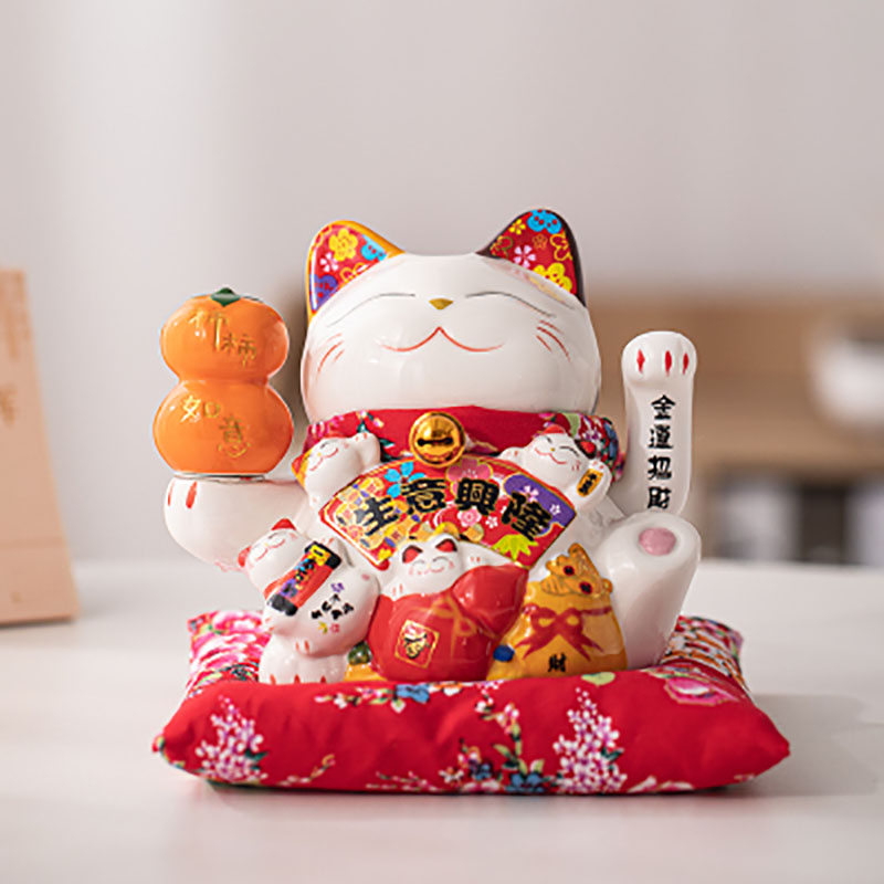 招财猫7寸摇手生意兴隆柿柿如意