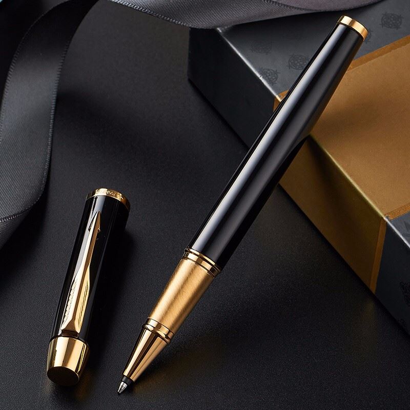 派克（PARKER）钢笔签字笔文具IM纯黑丽雅金夹宝珠笔