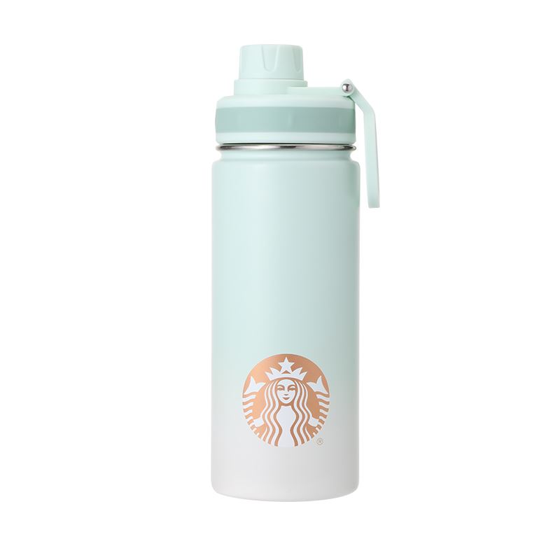 星巴克清透薄荷绿款不锈钢运动杯11156055