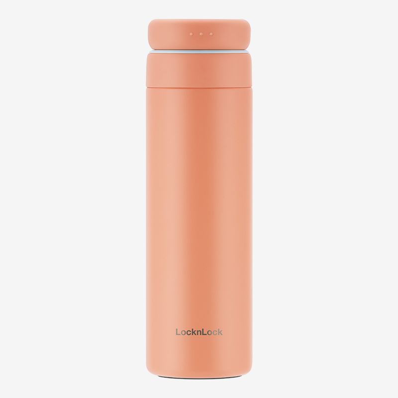 LHC3290YRED乐扣立立推盖保温杯450mL（橙红）
