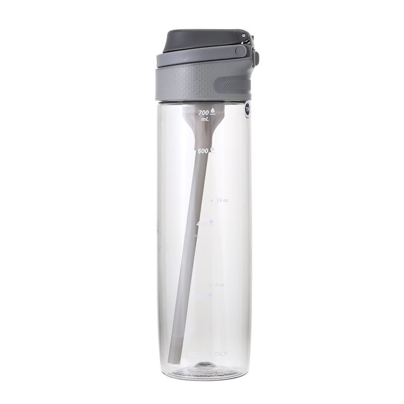 ABF765GRY乐扣乐扣一键式运动吸管水杯750mL（灰）