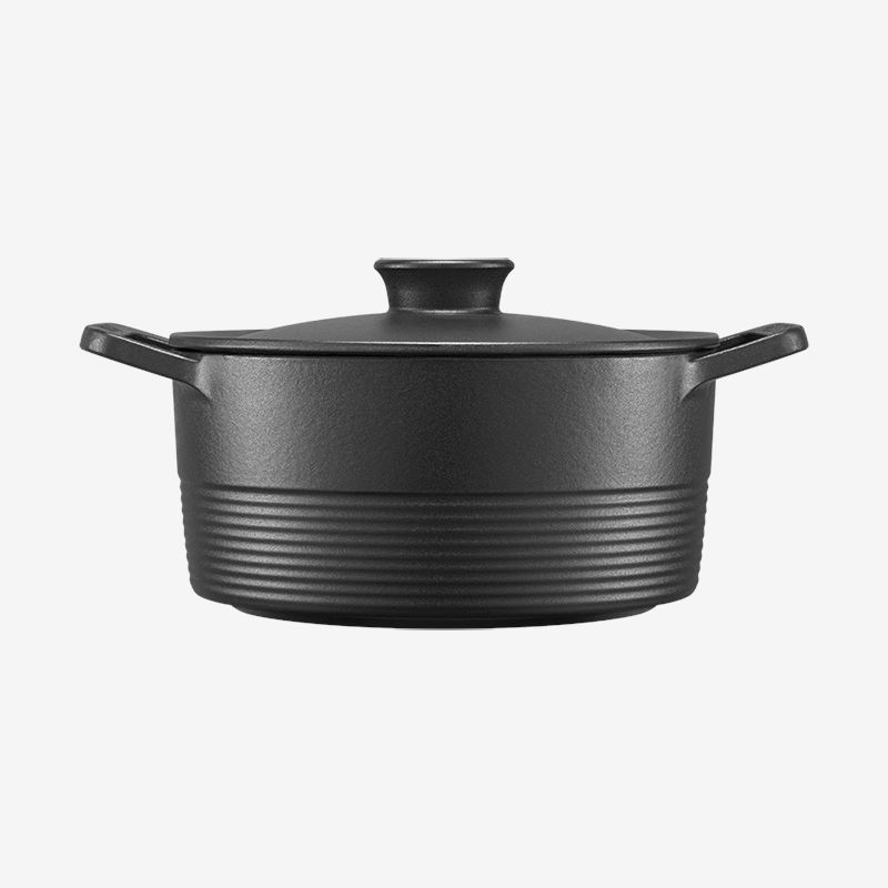 双立人66040-220铸铁饭釜锅哑光黑22cm