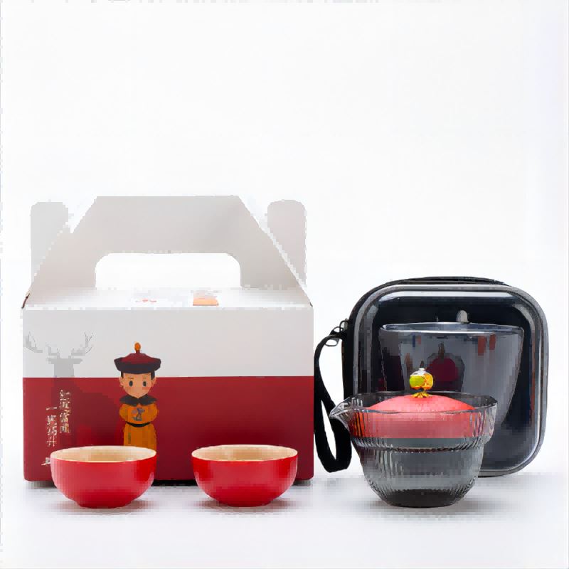 一路高升一壶二杯旅行茶具
