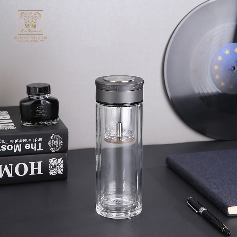 火象水密码泡茶师玻璃杯350ML