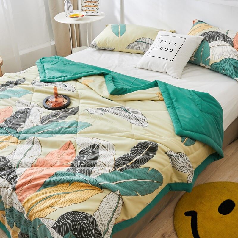 吉眠优品水洗棉印花夏被-叶落之秋
