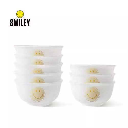 SMILEY餐具米饭碗碟套装家用8个装
