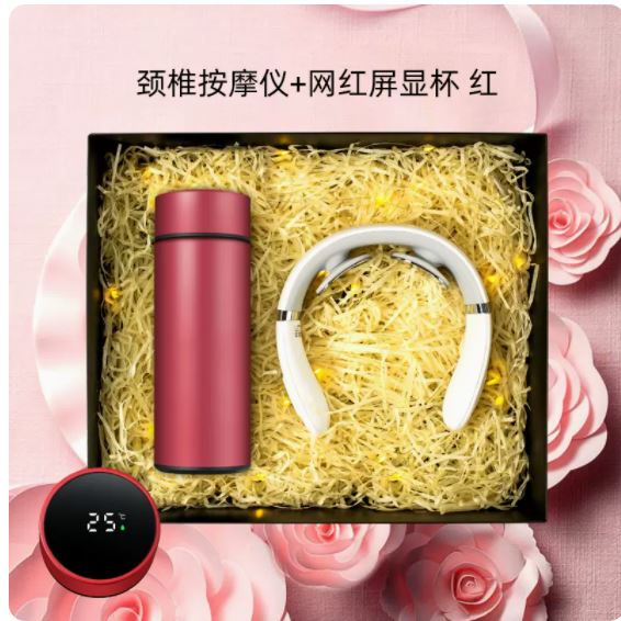 商务套装温控杯颈椎仪两件套