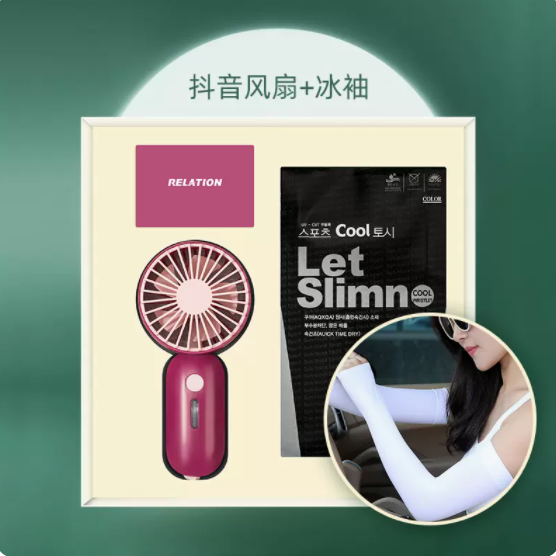 商务套装抖音扇防嗮冰袖两件套