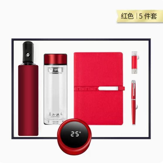 商务套装温控玻璃杯套装五件套