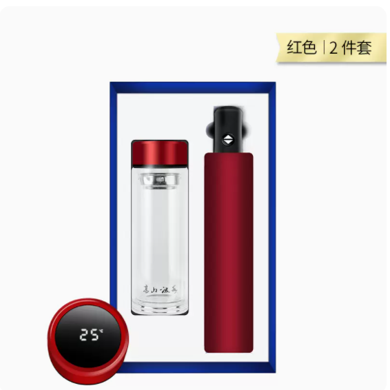 商务套装温控玻璃杯套装两件套