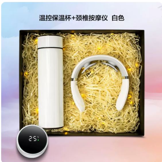 商务套装温控杯颈椎仪两件套