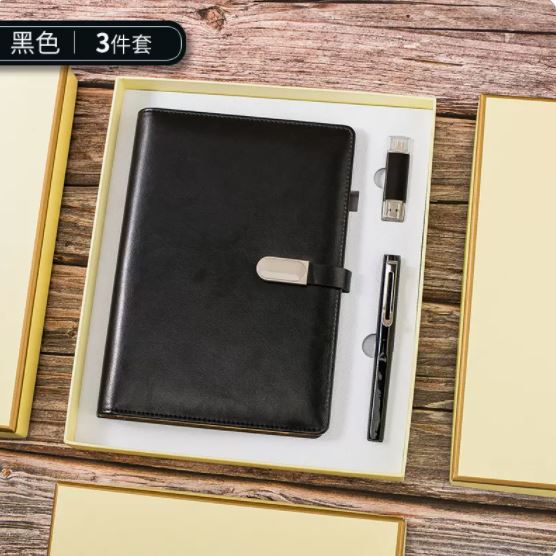 商务套装大银扣记事本三件套