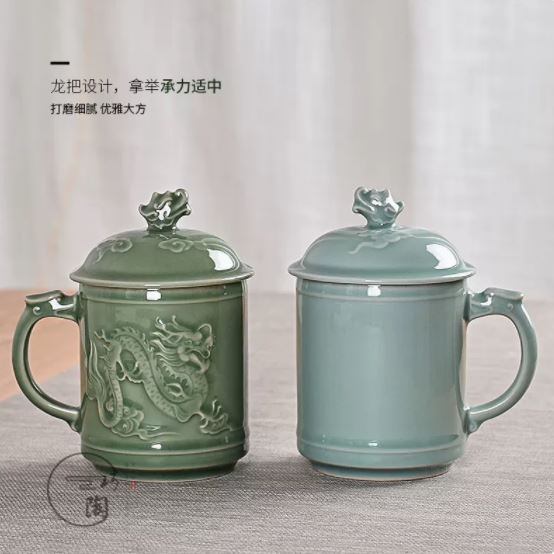 青瓷龙头杯