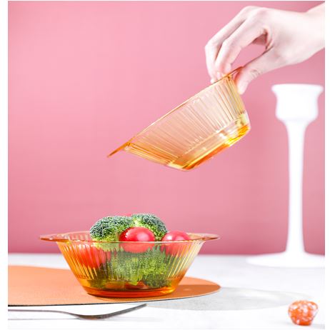 乐唯诗晶宁竖纹双耳碗两件套