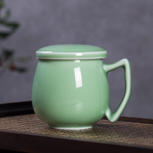 青瓷折耳同心杯