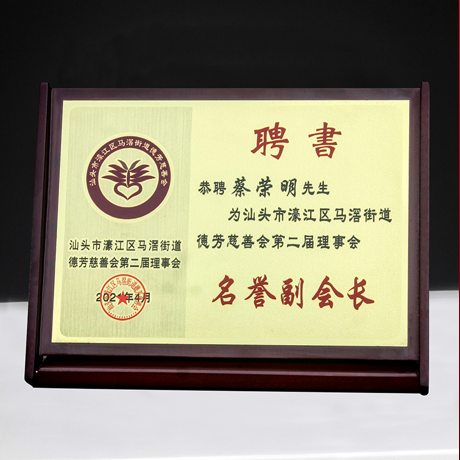 铝质聘书奖牌16*21CM