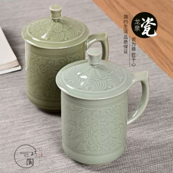 青瓷花团锦簇