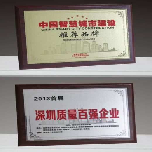沙金木质奖牌20*25CM