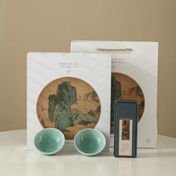 蘭䑓玲珑梅花茶礼龙泉青瓷23/7