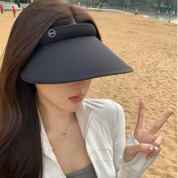 黑色大檐空顶防晒帽女款23/7