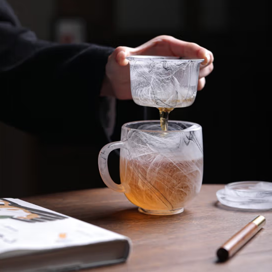 蘭䑓圆融琉璃杯（冰白）23/8