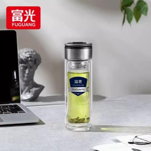 富光双层玻璃杯耐热防爆杯子家用泡茶杯24/3