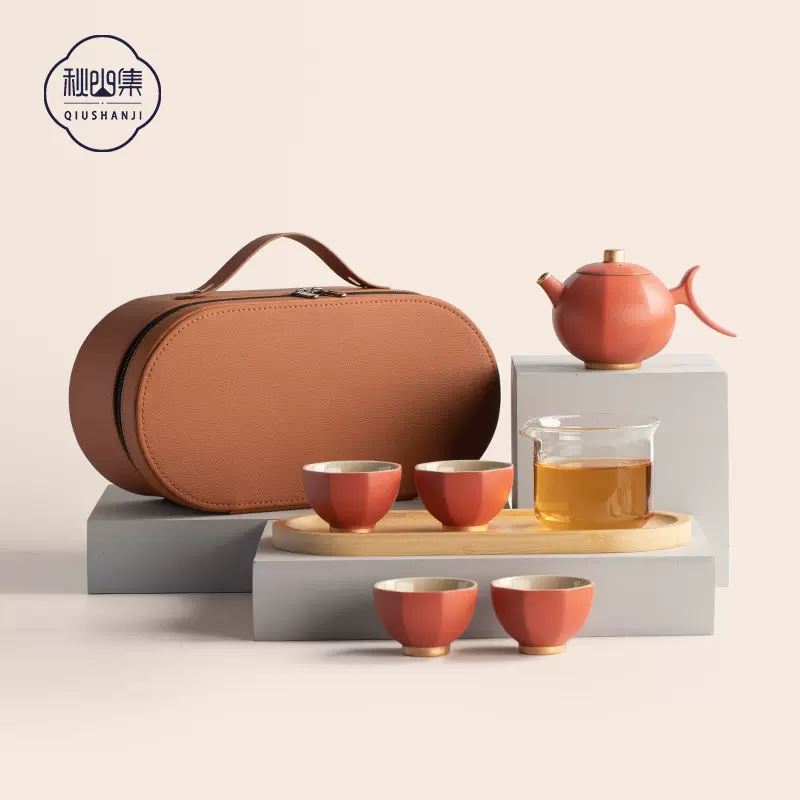 秋山集燈籠茶具小皮箱套組