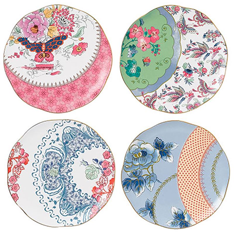 WEDGWOOD威基伍德花間舞蝶20cm餐盤四件組