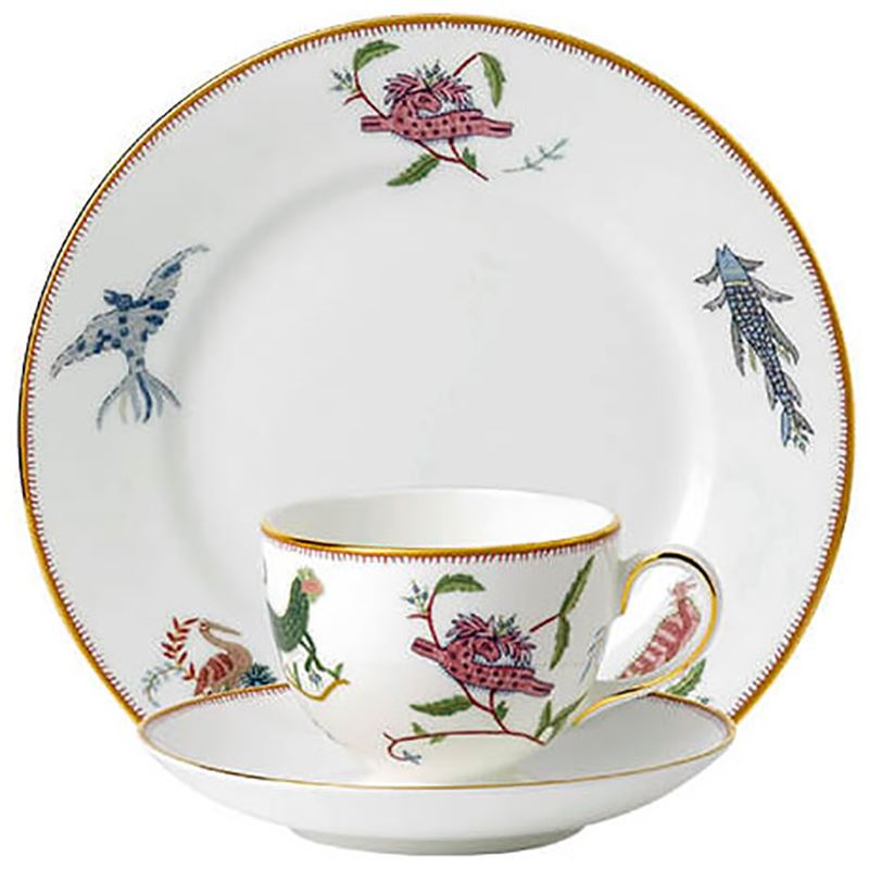 WEDGWOOD威基伍德神話瑞獸杯碟盤三件套裝