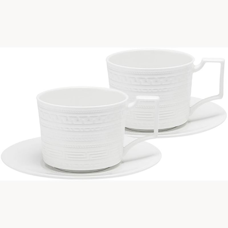 WEDGWOOD威基伍德意大利浮雕2杯2碟組盒套裝