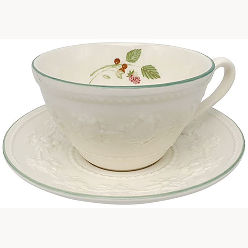 WEDGWOOD威基伍德歡愉假日樹莓茶杯碟