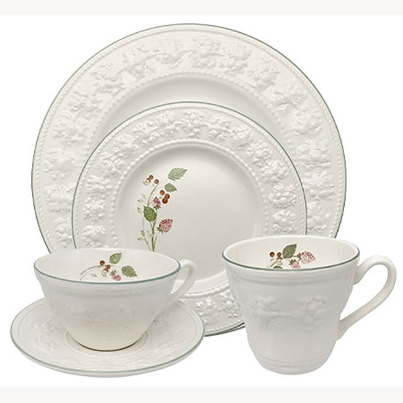 WEDGWOOD威基伍德歡愉假日樹莓餐具5件套組