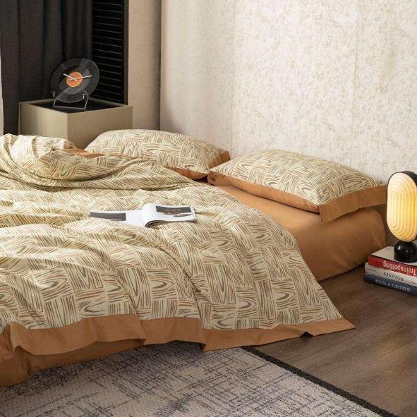 無印良品水洗全棉磨毛四件套-幾何風情MUJI-TJ23-86