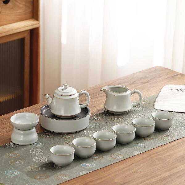 步步高升11入茶具（豆黃）
