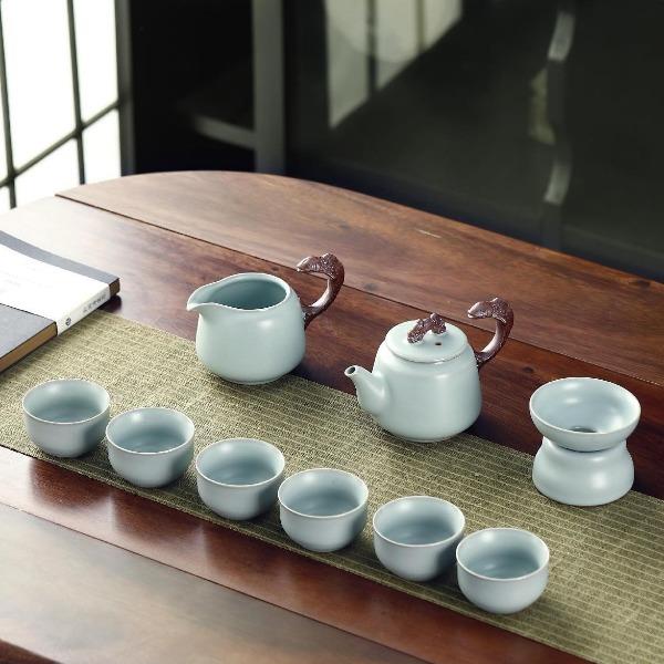魚躍龍門10入茶具(豆青)