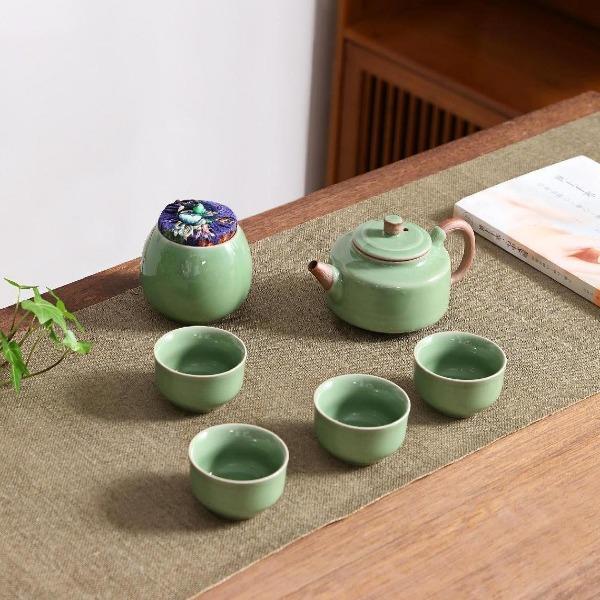 龍泉官窯德行天下6入茶具