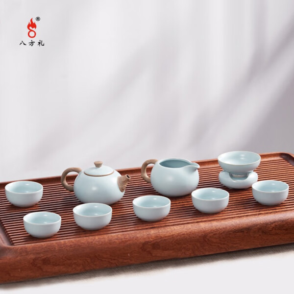 西施壺10入汝窯茶具套組