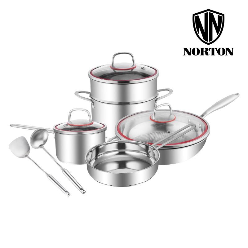 NORTON诺顿不锈钢锅具套装7件套4HHBS007