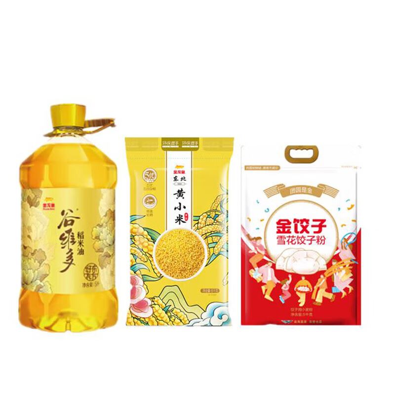 金龙鱼五谷丰登油米面套餐-15KG