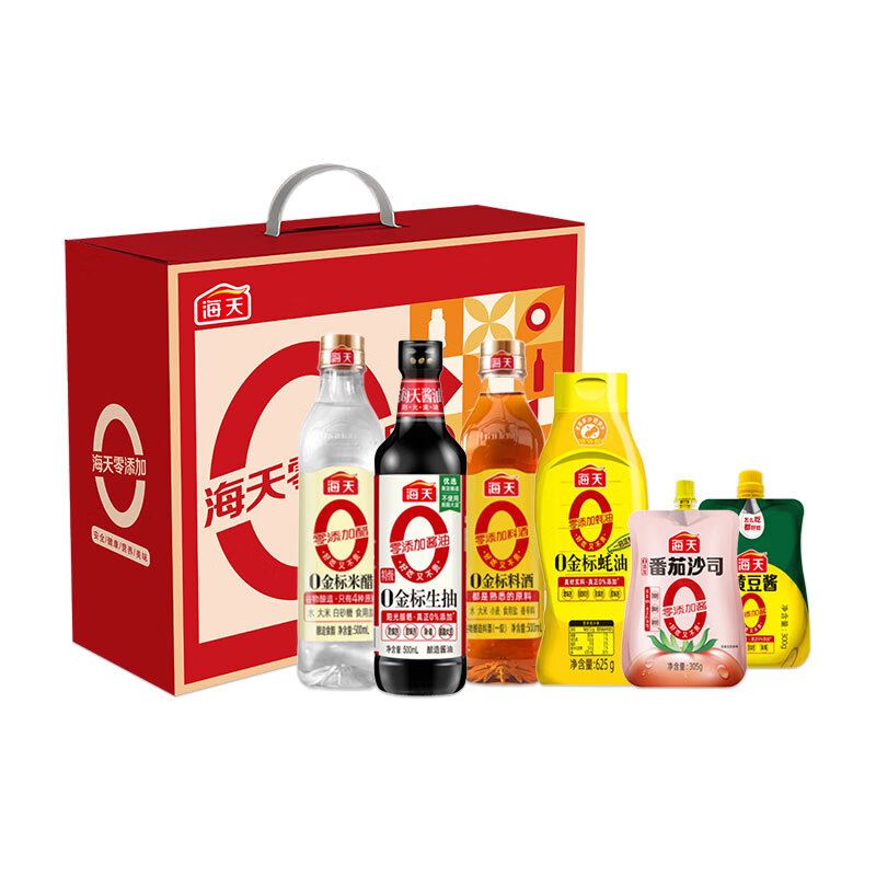 海天0添加礼盒（实惠装）1500ml+1230g