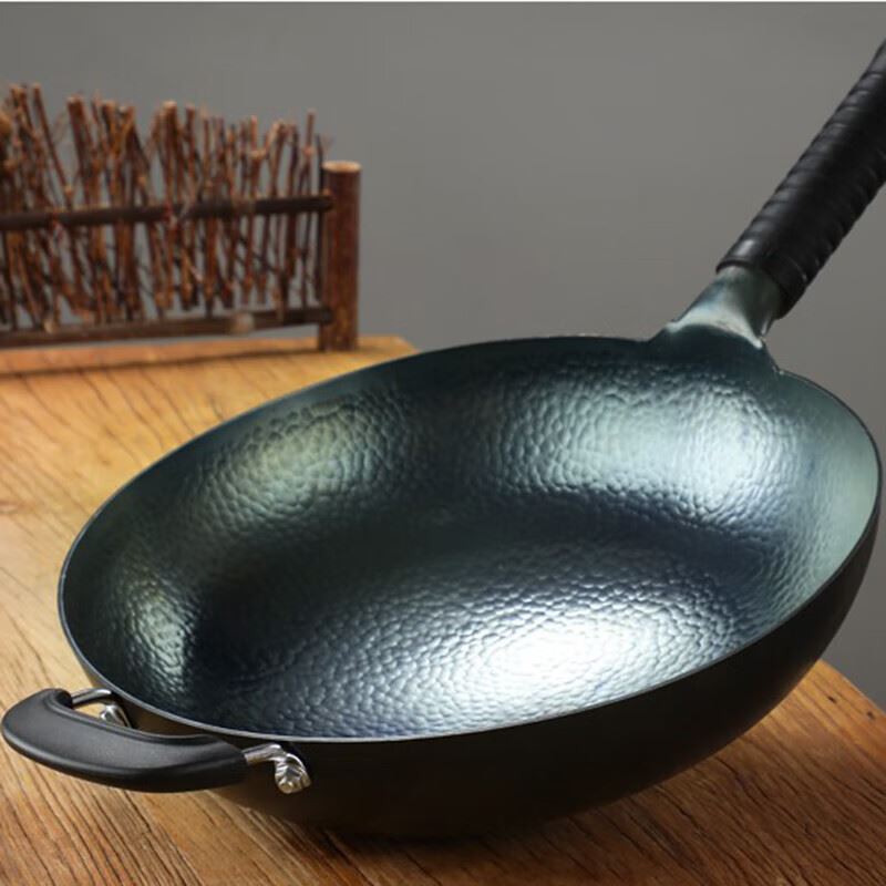盛德釜章丘铁锅鱼鳞机器锅传统老式（不含锅盖）32cm