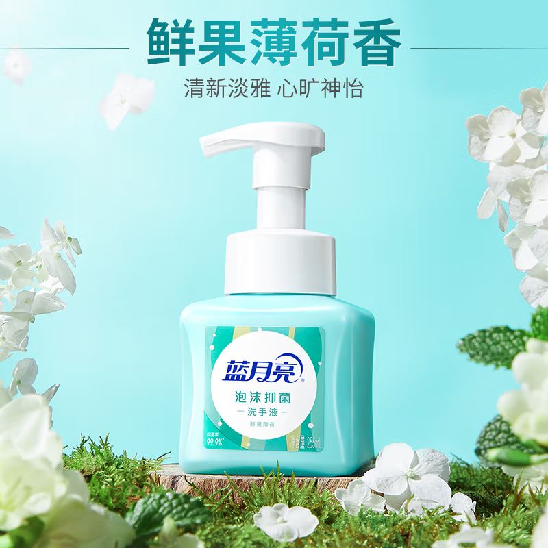 蓝月亮泡沫抑菌洗手液（鲜果薄荷）255ml