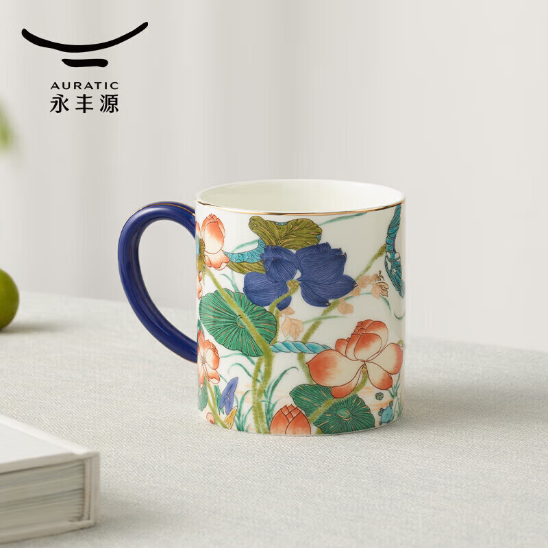 永丰源幸福和鸣350ml陶瓷马克杯单杯-五彩礼盒包装