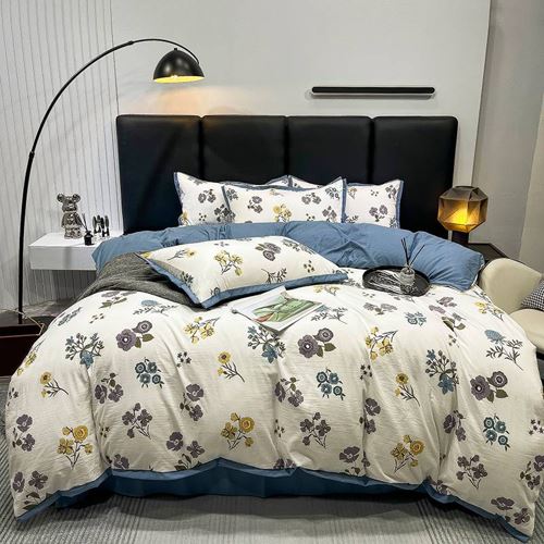 吉眠优品棉麻印花四件套-素瑾
