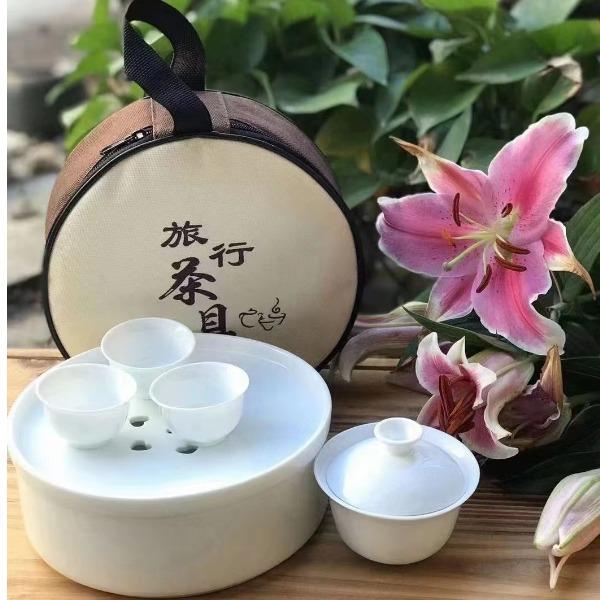 錦知興新款便捷式攜帶陶瓷外出旅行茶具