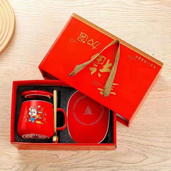錦知興鴨與兔恒溫陶瓷杯