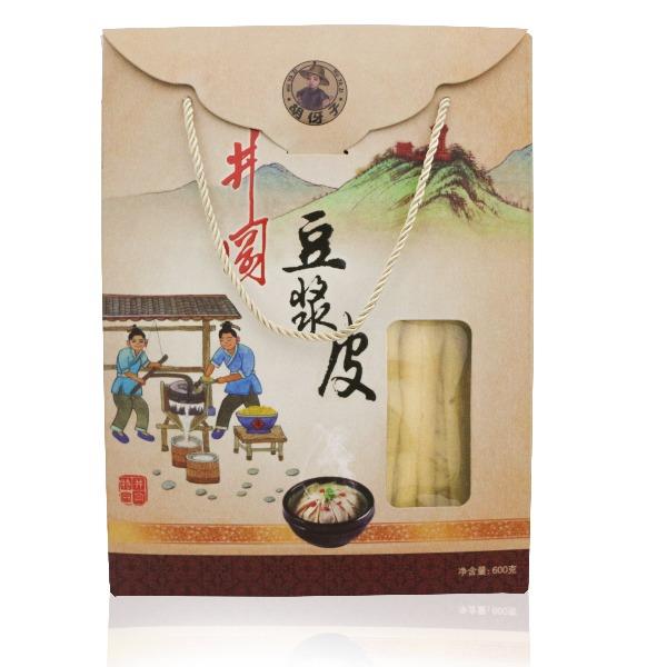 胡伢子井岡山豆皮干貨農(nóng)家純手工無添加黃豆豆?jié){豆皮600g盒裝