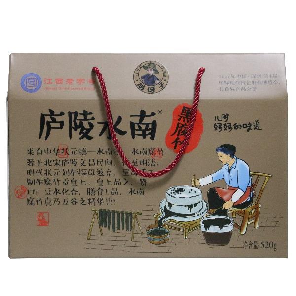 胡伢子農(nóng)家手工腐竹江西特產(chǎn)無添加黑豆制品520g黑腐竹一袋